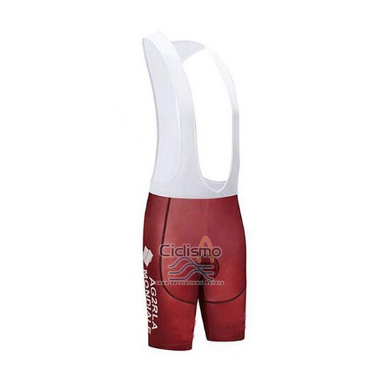 Ag2r La Mondiale Ropa Ciclismo Culotte Corto 2018 Mangas Cortas Brown y Blanco